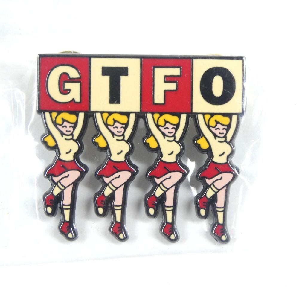 GTFO Cheerleaders Pin Enamel Strike Gently